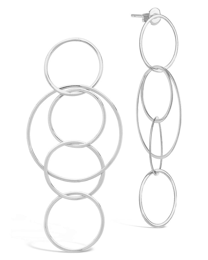 Linked Hoop Drop Earrings by Sterling Forever
