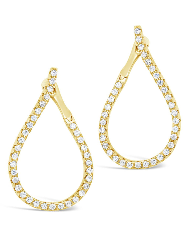 CZ Studded Drop Earrings by Sterling Forever