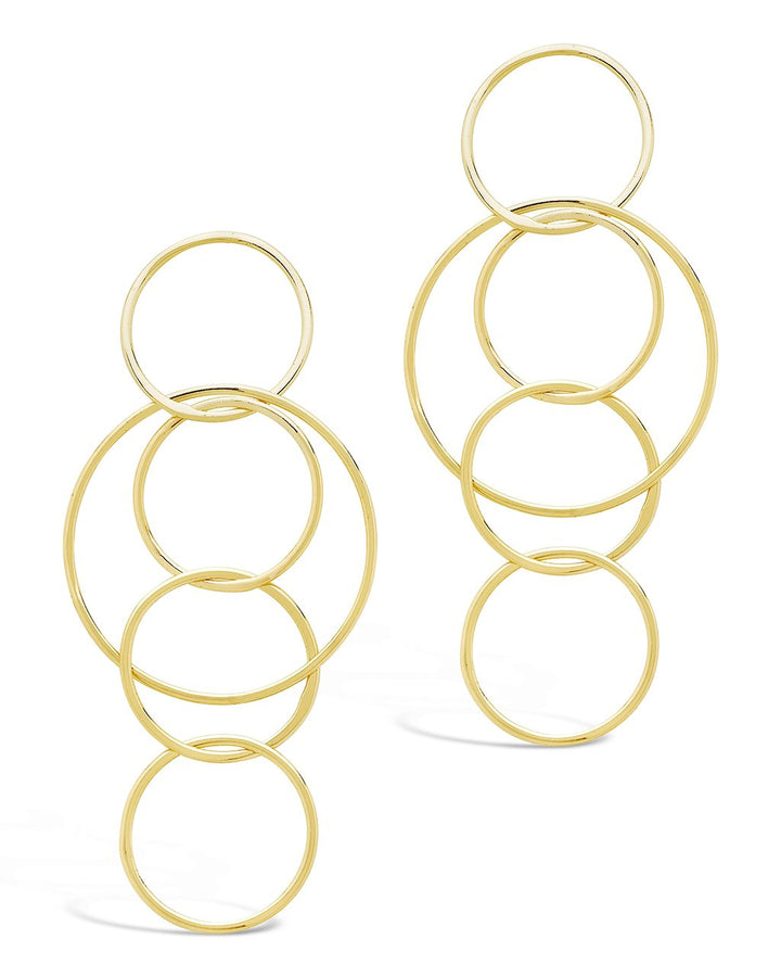 Linked Hoop Drop Earrings by Sterling Forever