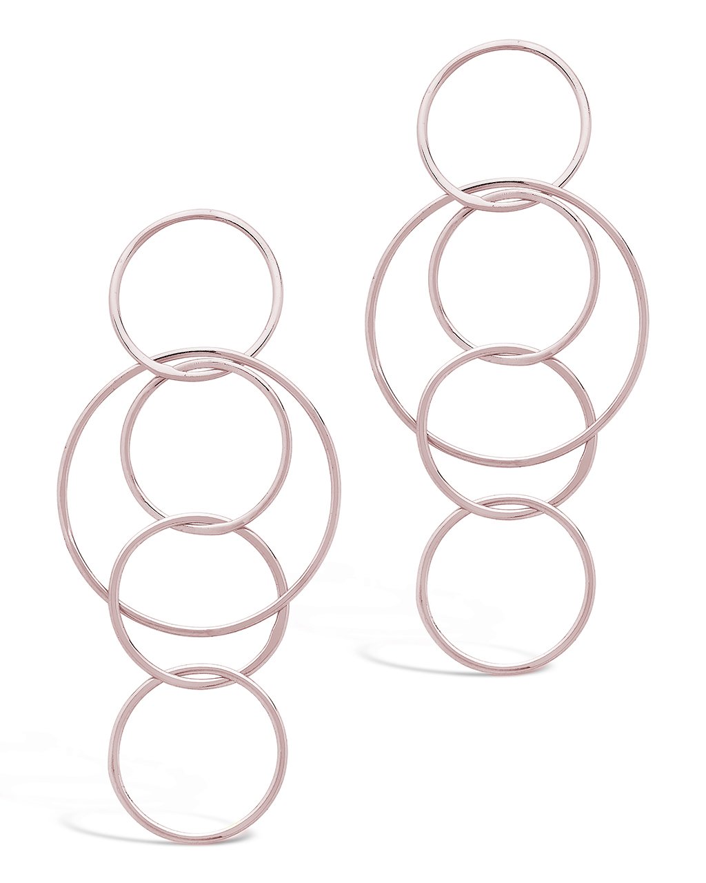 Linked Hoop Drop Earrings by Sterling Forever