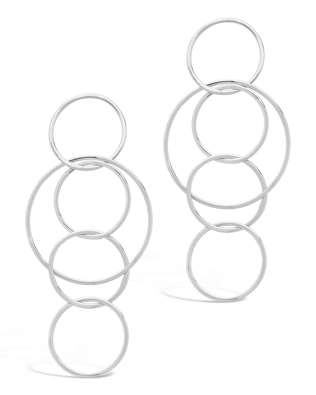 Linked Hoop Drop Earrings by Sterling Forever