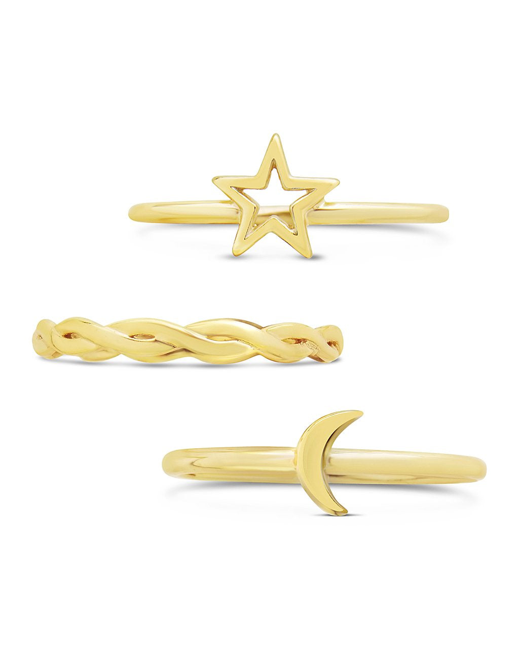 Celestial Stacking Ring Set of 3