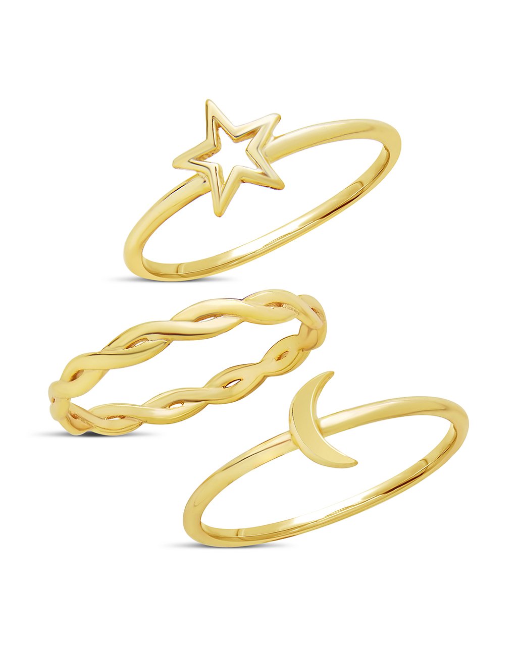 Celestial Stacking Ring Set of 3