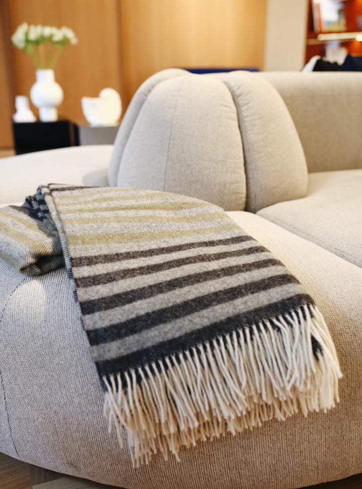Strand Wool Throw Narrow Striped by Linen Way