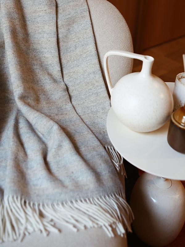 Strand Wool Throw Narrow Striped by Linen Way