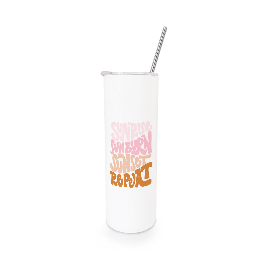 Sunrise Sunburn Sunset Repeat Stainless Steel Tumbler by The Cotton & Canvas Co.