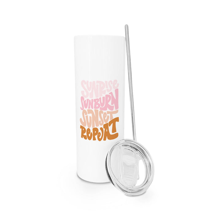 Sunrise Sunburn Sunset Repeat Stainless Steel Tumbler by The Cotton & Canvas Co.