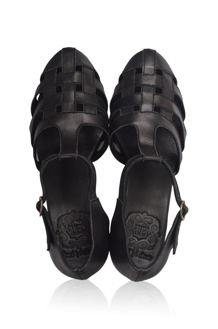 Sydney Woven Leather Heels by Bali ELF