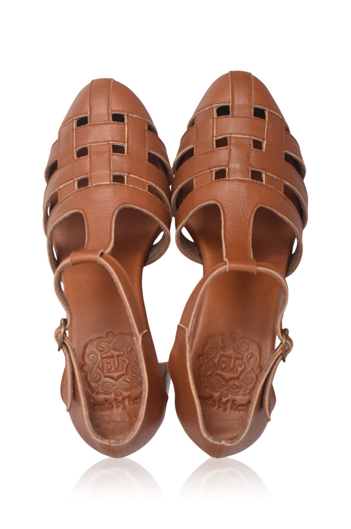 Sydney Woven Leather Heels by Bali ELF