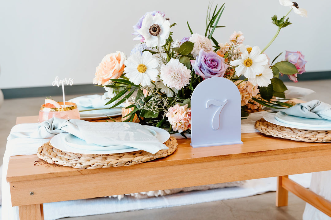 Acrylic Arch Table Number
