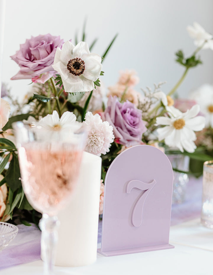 Acrylic Arch Table Number by The Cotton & Canvas Co.