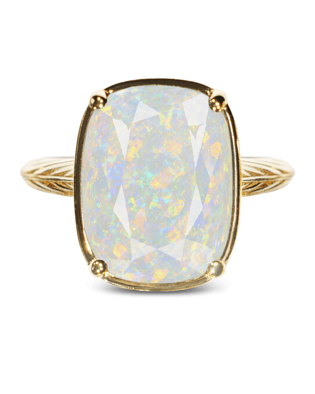 Opal Elongated Cushion Cocktail Ring