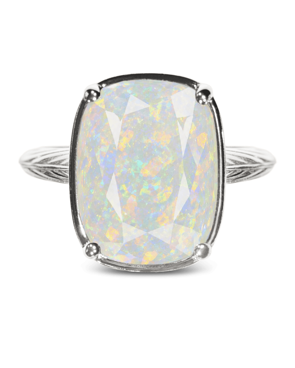 Opal Elongated Cushion Cocktail Ring