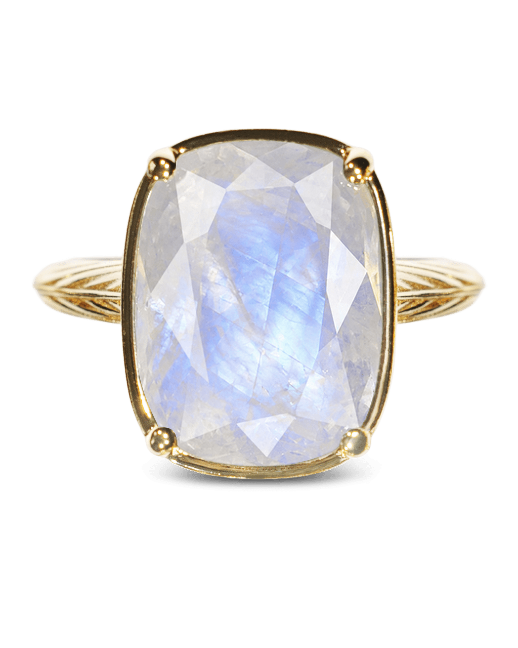 Elongated Cushion Moonstone Cocktail Ring