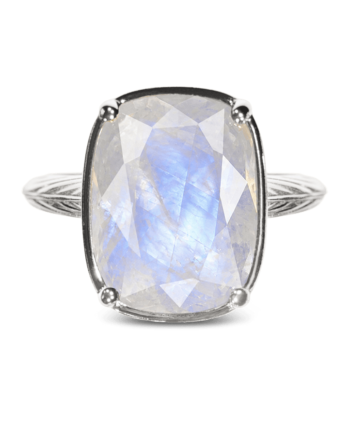 Elongated Cushion Moonstone Cocktail Ring