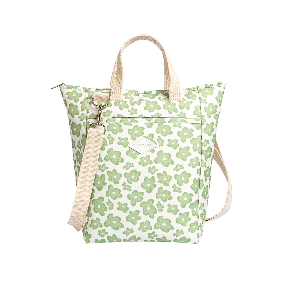 Tote Cooler Sage Retro Floral by DaCosta Verde