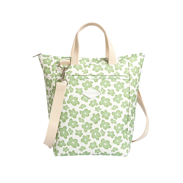 Tote Cooler Sage Retro Floral by DaCosta Verde