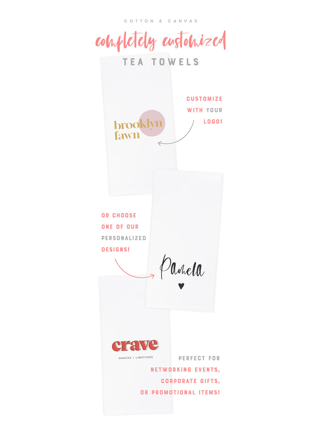 Custom Tea Towel by The Cotton & Canvas Co.