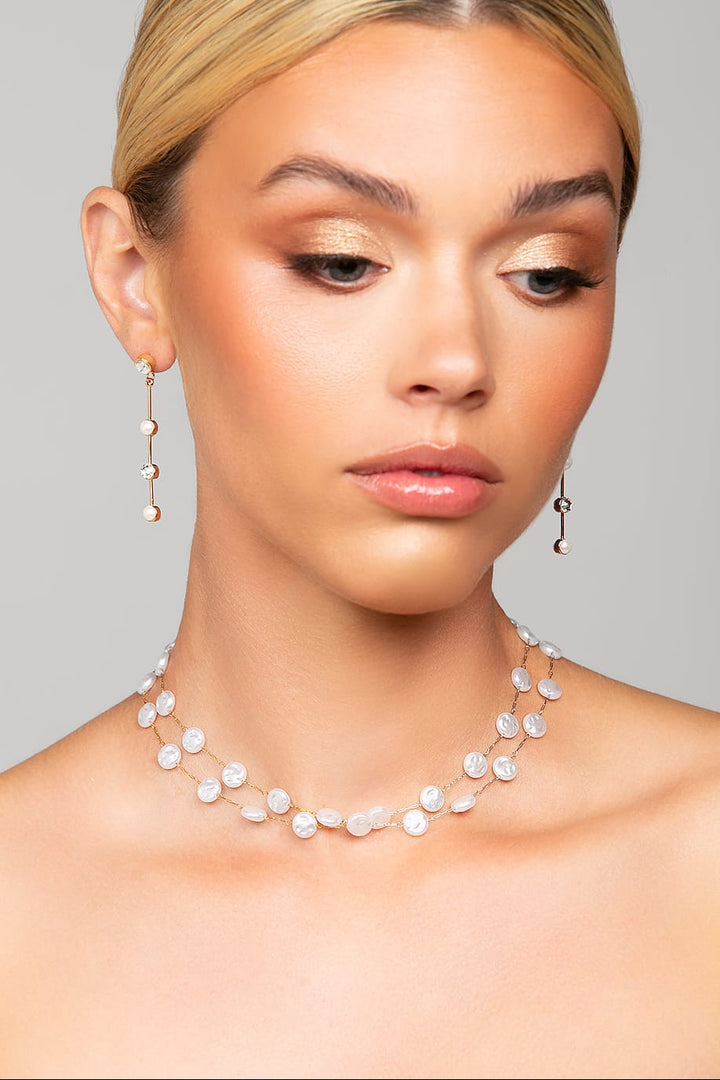 Très Chic Double Row Pearl Choker Necklace