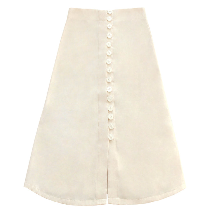 ULURU Button-down Skirt In Off-white by BrunnaCo