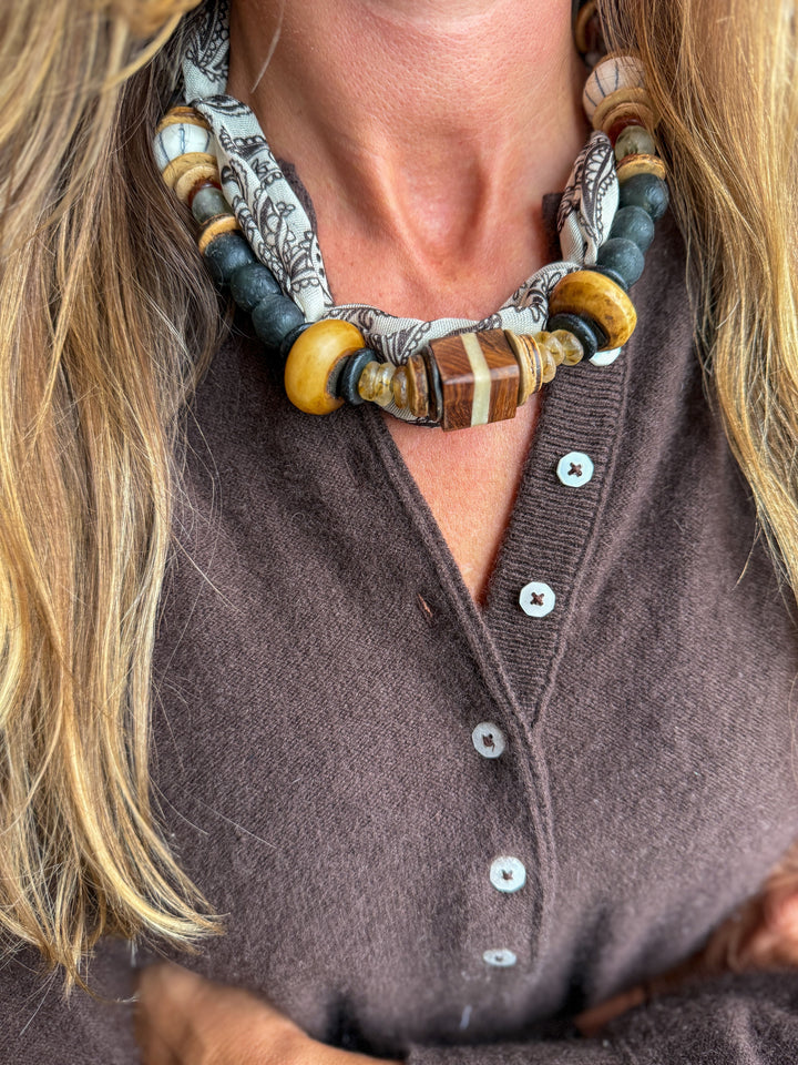 Beaded Bandana Necklace | Equestrian