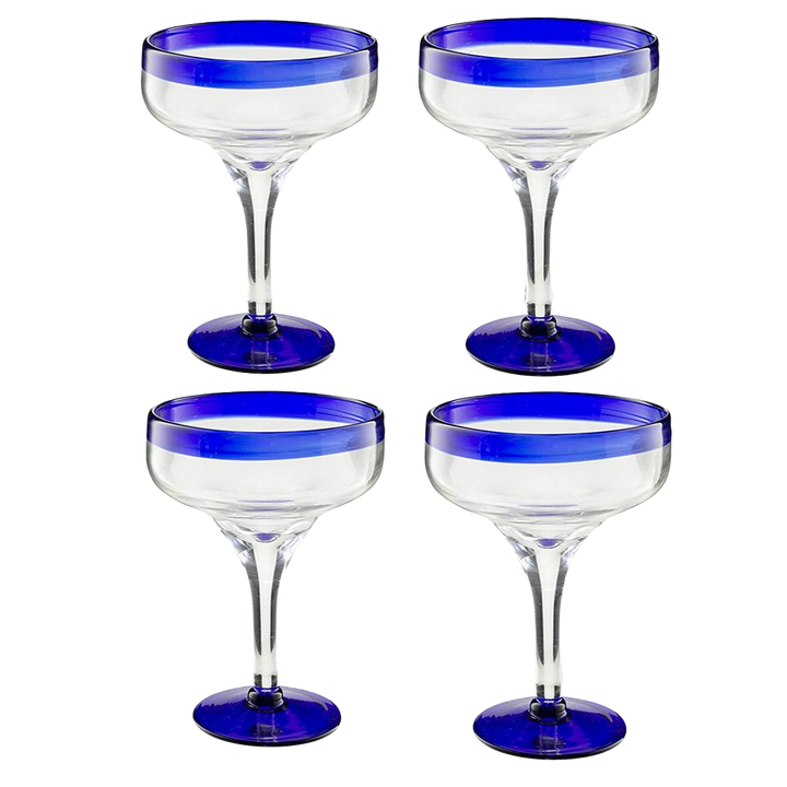 Mexican Hand Blown Glass – Set of 4 Large 16oz