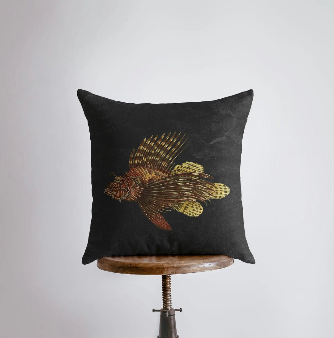 Vintage Lionfish | Pillow Cover | Throw Pillow | Home Decor | Coastal Decor | Nautical Pillow | Ocean | Gift for her | Accent Pillow | Sea UniikPillows