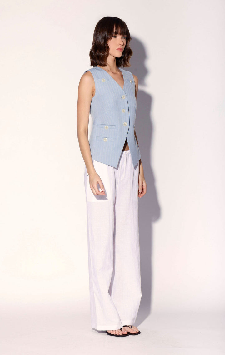 Starla Vest, Stone Pinstripe