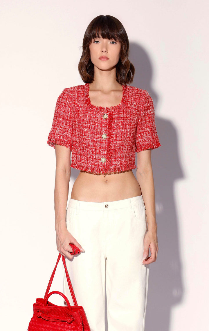 Rita Top, Cherry Tweed