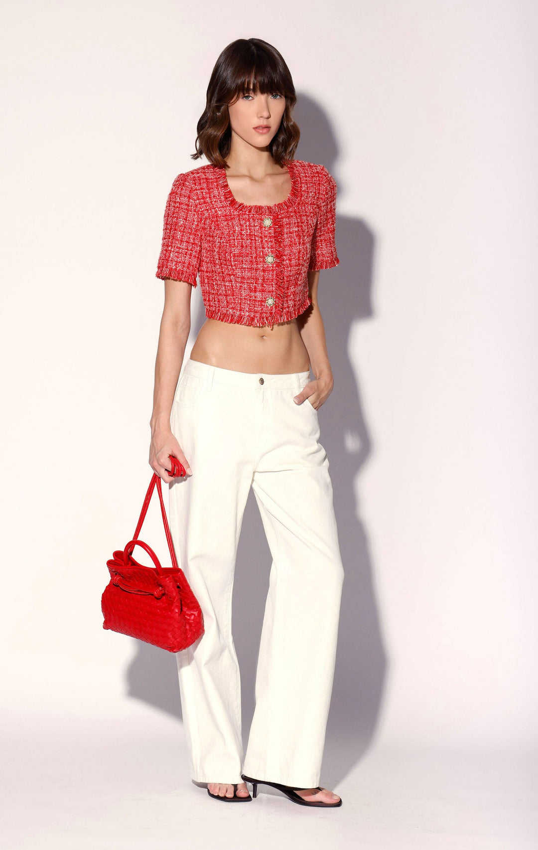 Rita Top, Cherry Tweed
