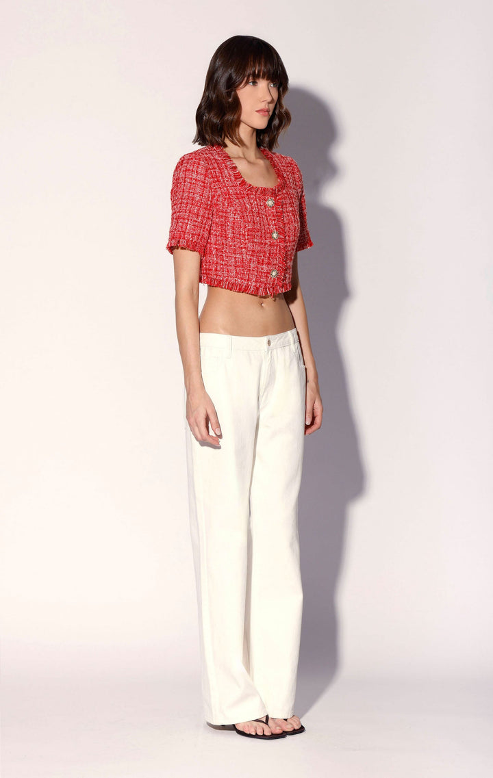 Rita Top, Cherry Tweed