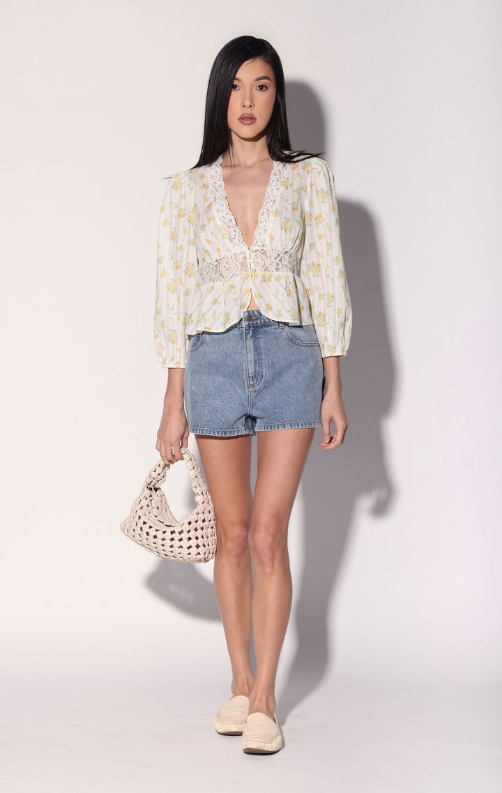 Charlene Top, Yellow Bouquet