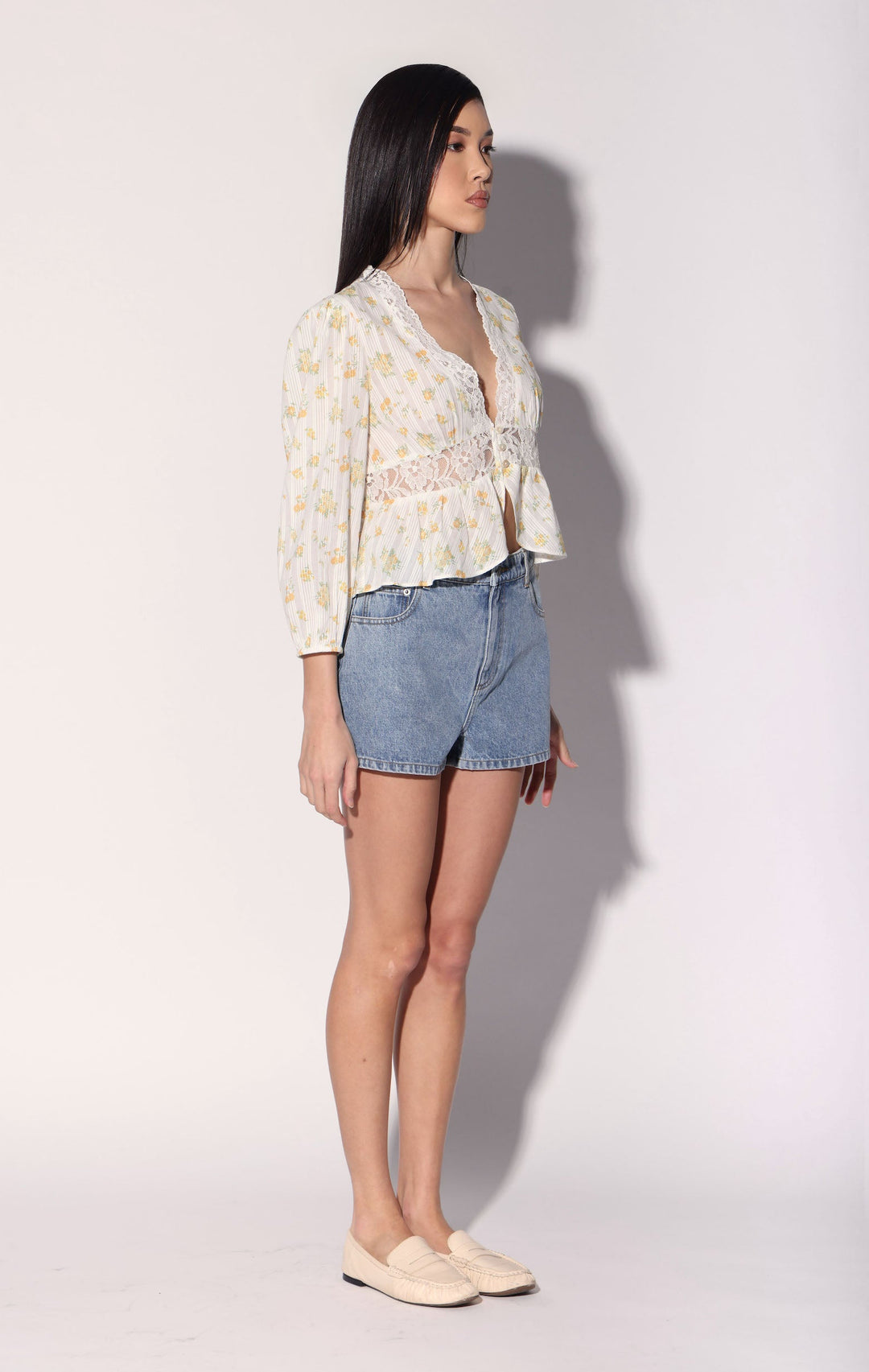 Charlene Top, Yellow Bouquet