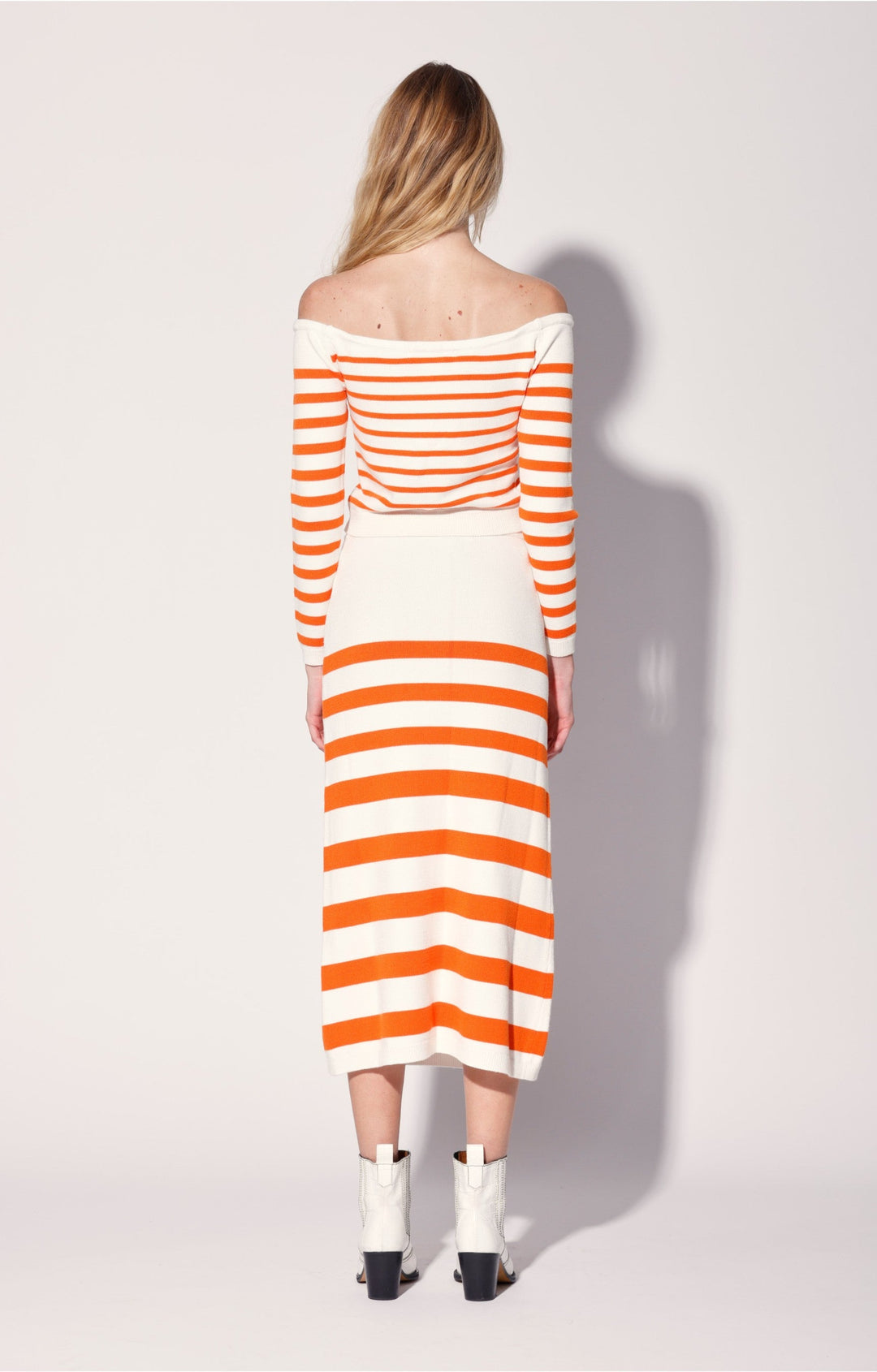 Lidia Skirt, Orange Cruise Stripe
