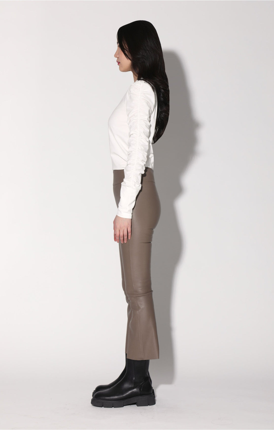 Luisa Pant, Sand - Stretch Leather by Walter Baker