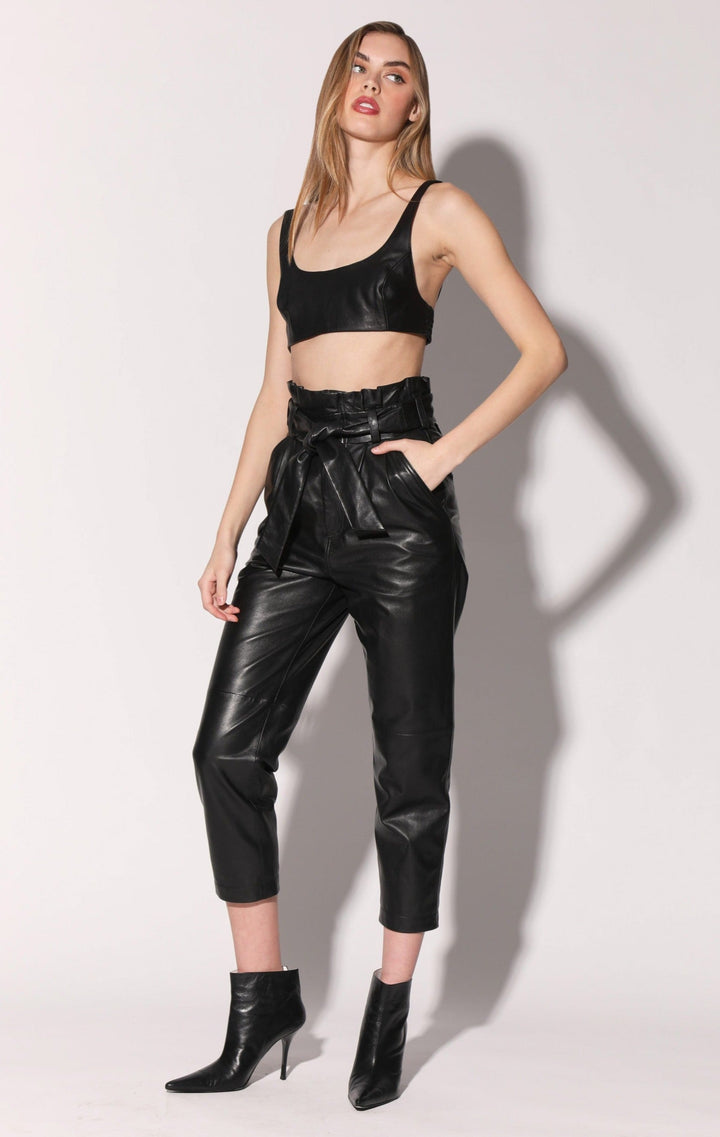 Maggie Pant, Black - Leather by Walter Baker