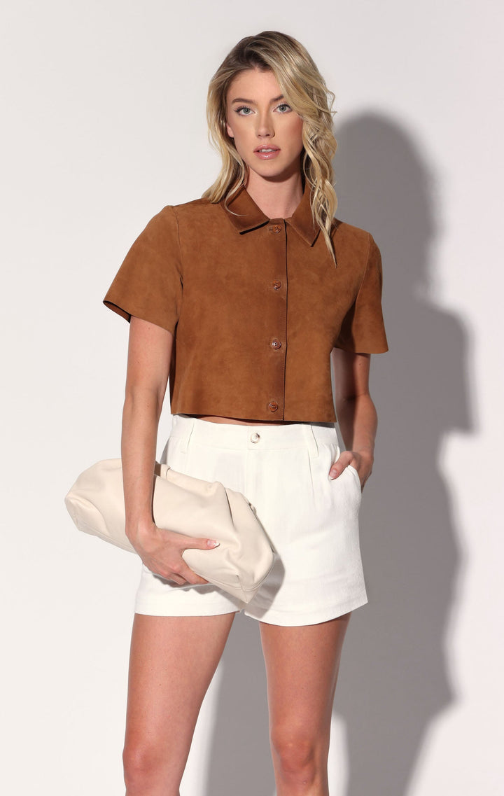 Karla Top, Oak Suede - Leather