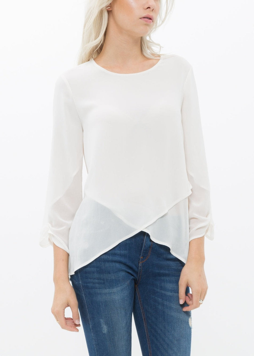 Women's Cross Hem Blouse by Shop at Konus