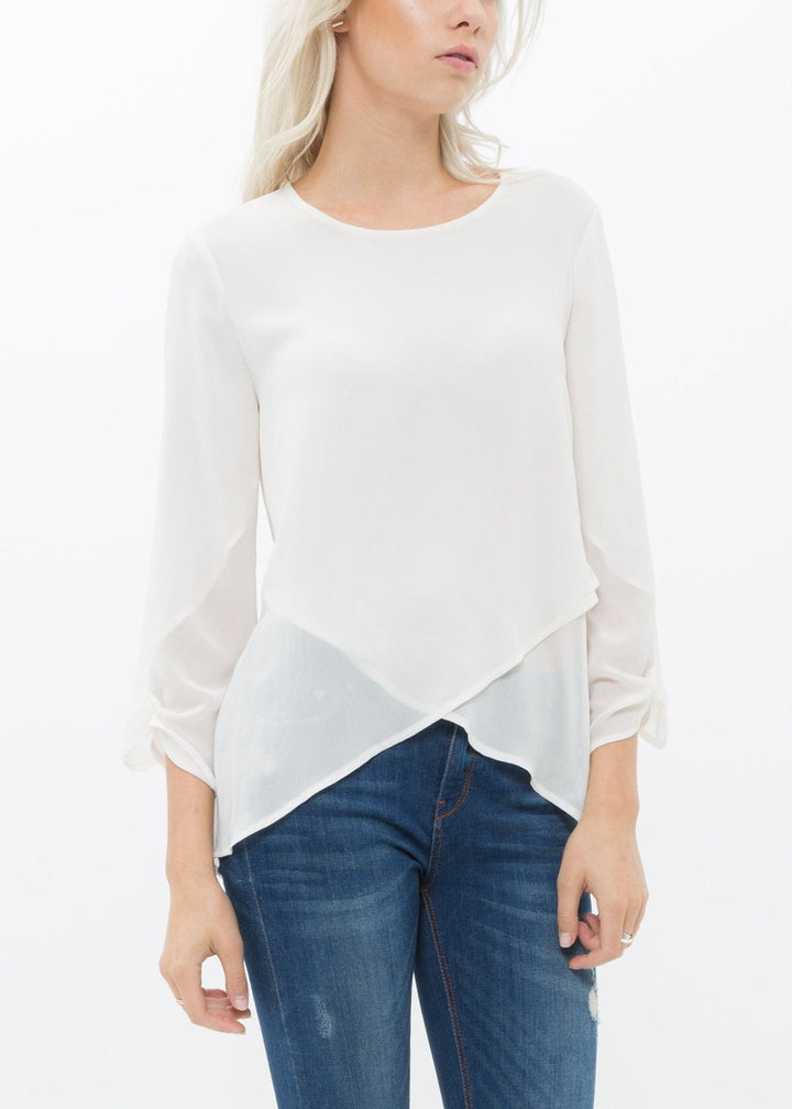 Women's Cross Hem Blouse by Shop at Konus
