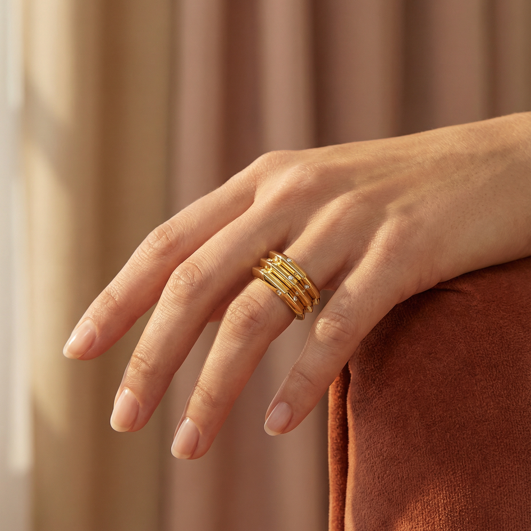 The Athena Double-Sided Burnish Ring