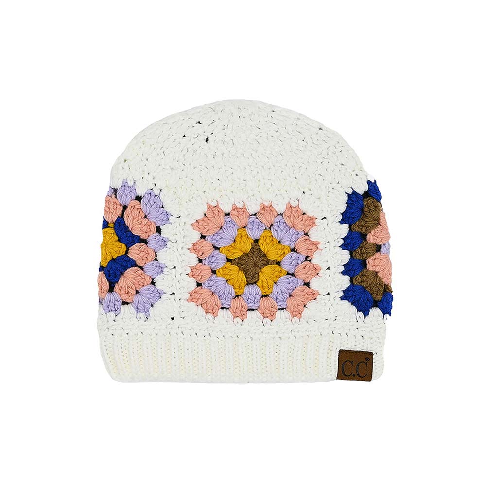 C.C Multi Color Crochet Beanie by Madeline Love