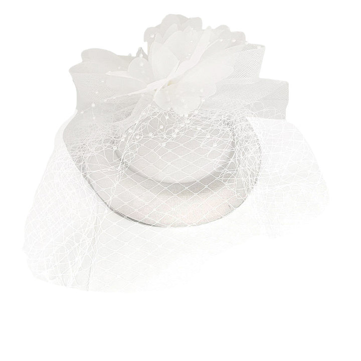 Floral Pearl Mesh Fascinator Headband by Madeline Love