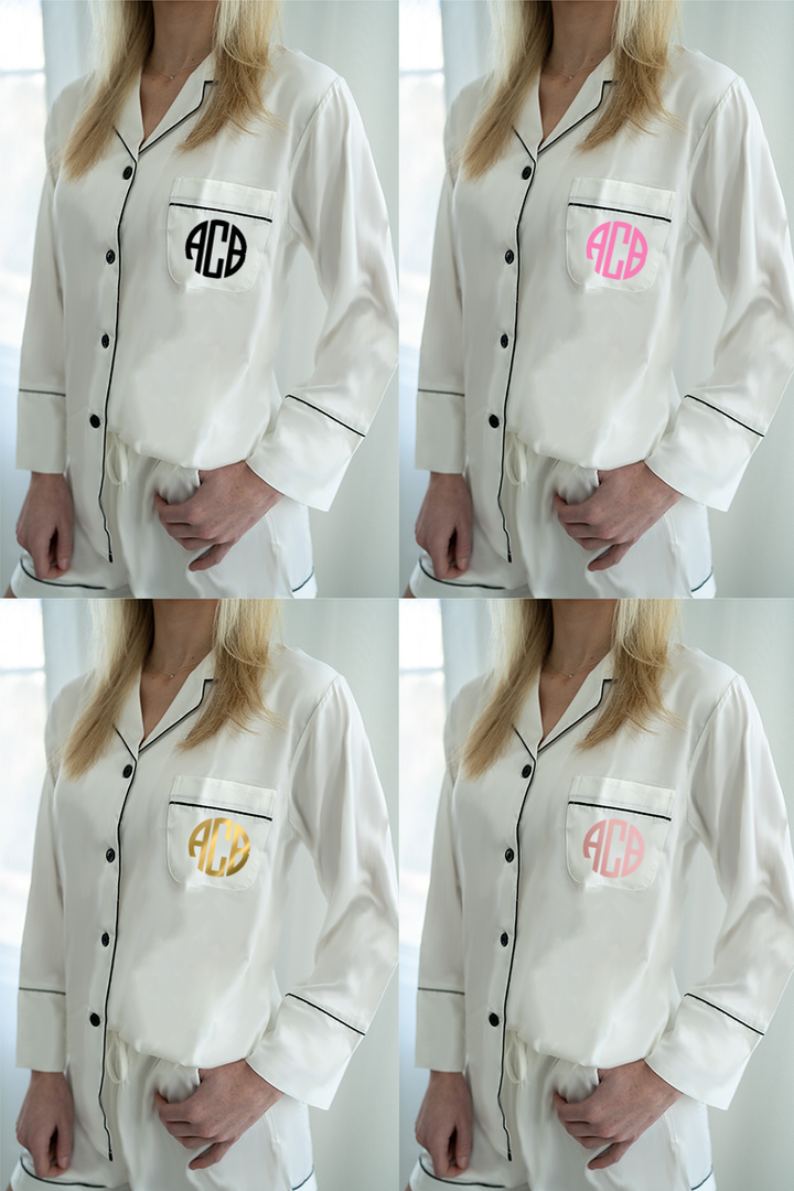 White with Black Trim Long Sleeve Top and Shorts Set by Spikes and Seams