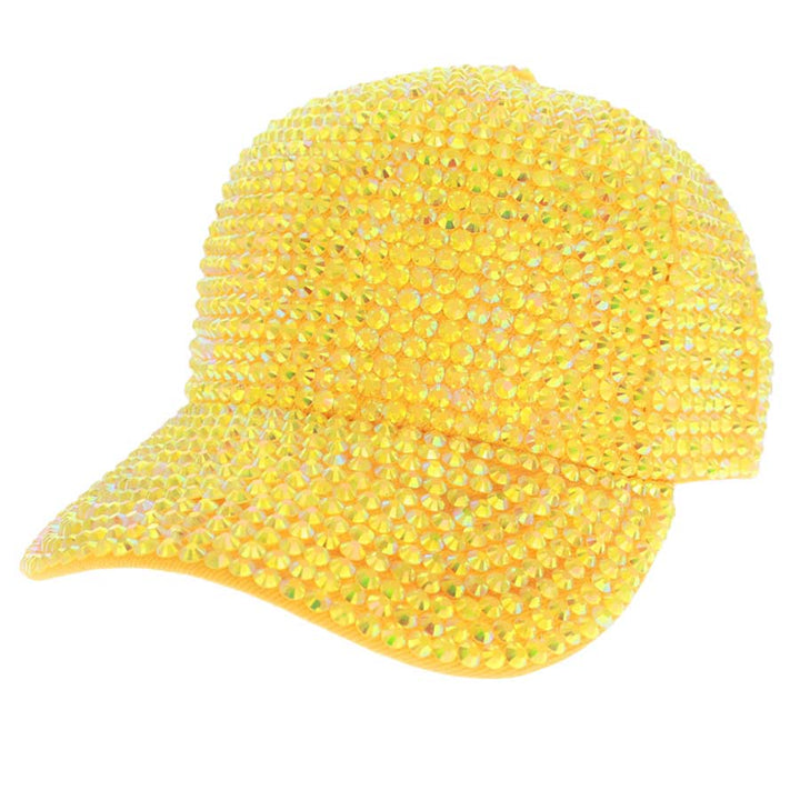 Glitter Rhinestone Embellished Shimmer Baseball Cap by Madeline Love
