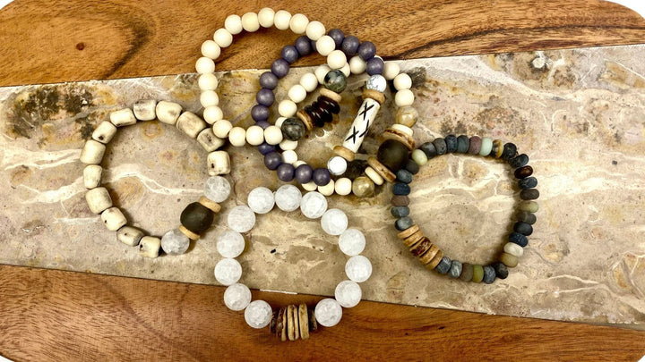 Trio Stack Bracelet Set | Stone