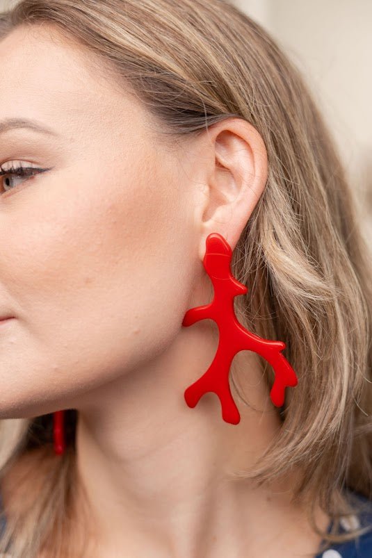 Acrylic Coral Earring - Florida Friends