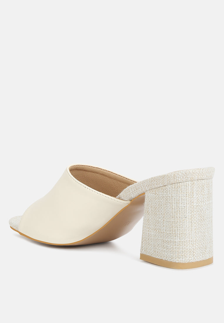 addie block heel slip on sandals by London Rag