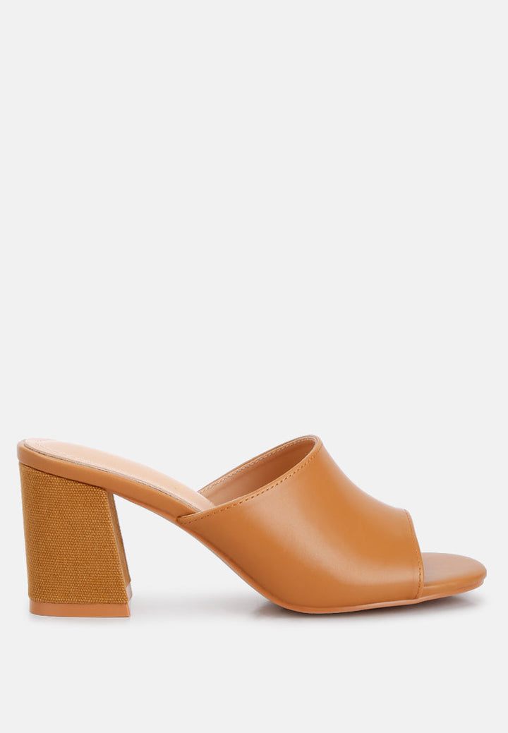 addie block heel slip on sandals by London Rag