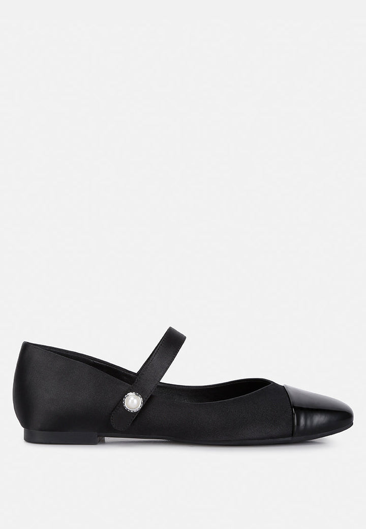 Albi Patent Toe Cap Satin Mary Jane by London Rag