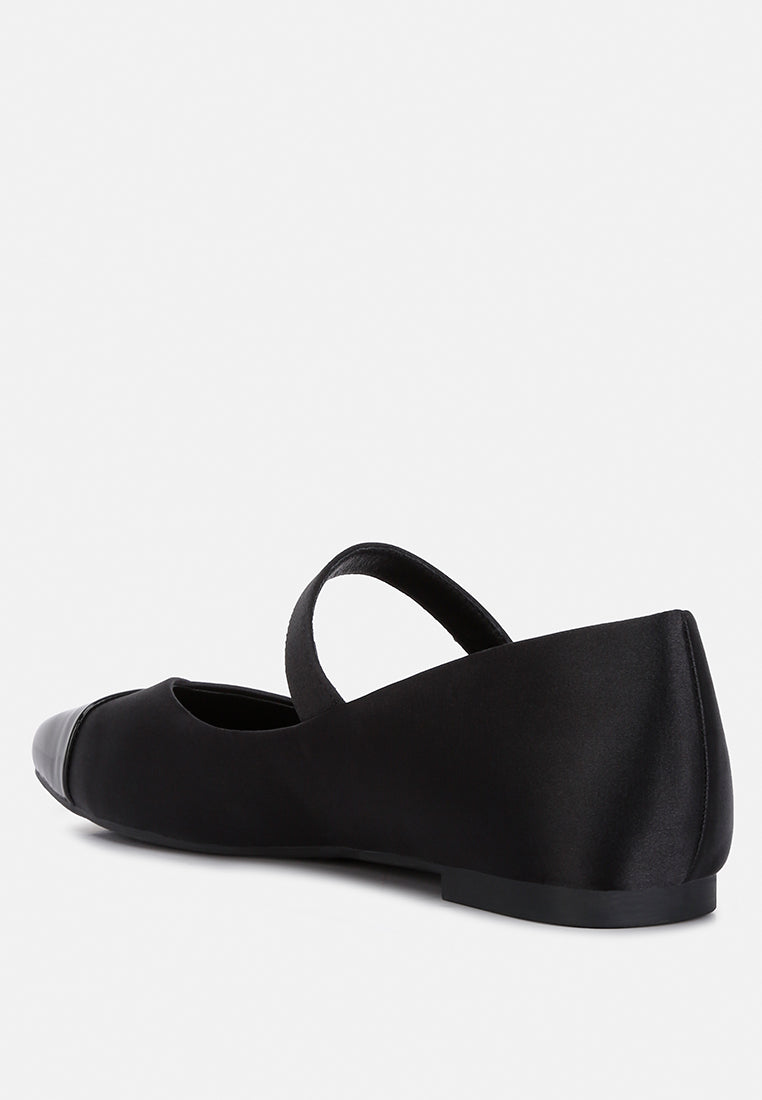 Albi Patent Toe Cap Satin Mary Jane by London Rag